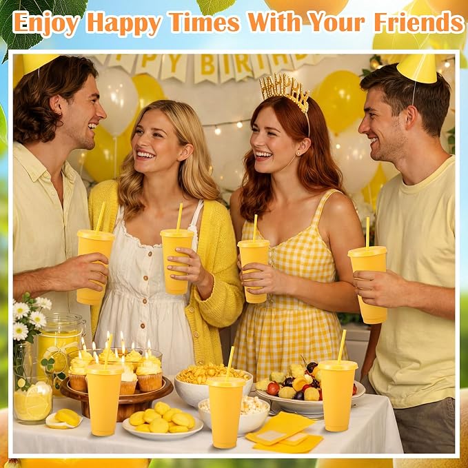 Honeydak 30 Pack Tumbler with Straw and Lid Bulk Cups