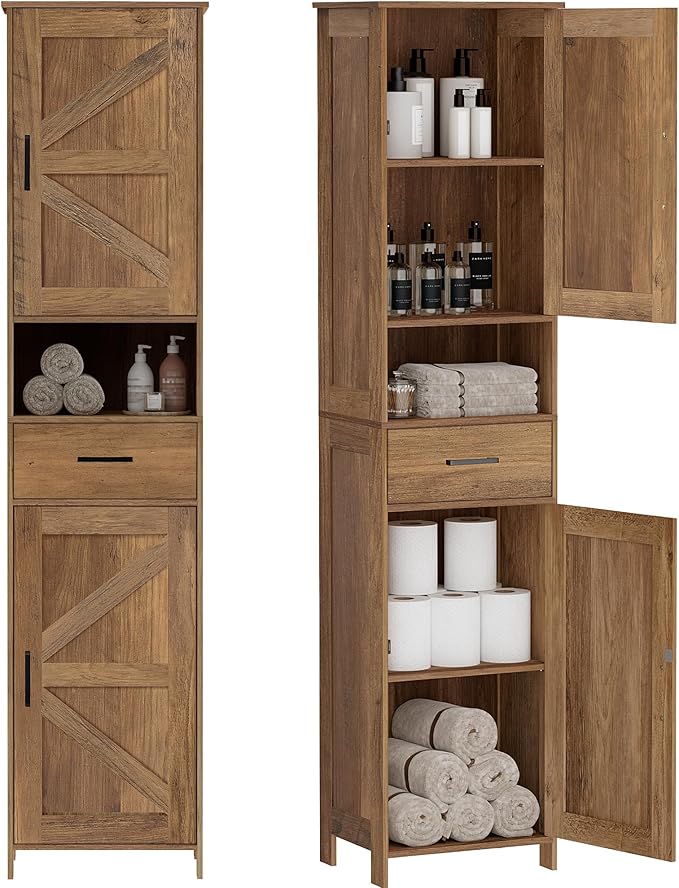 67" H Tall Bathroom Storage Cabinet