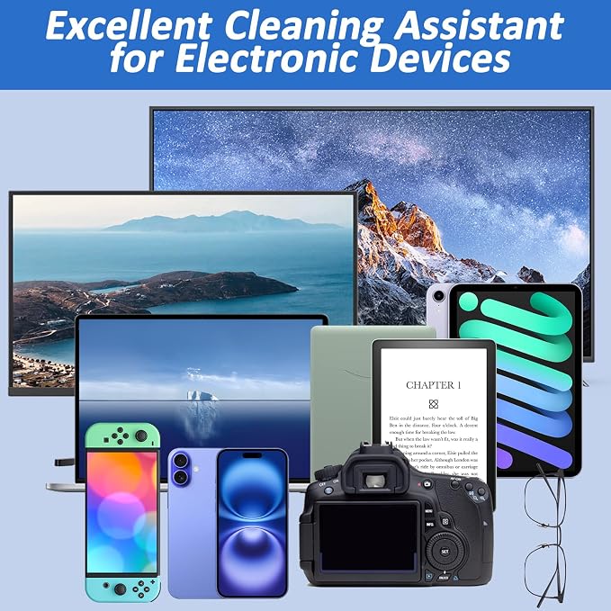 Screen Cleaner Spray and Wipe, Streak-Free Computer Screen Cleaner, Portable
