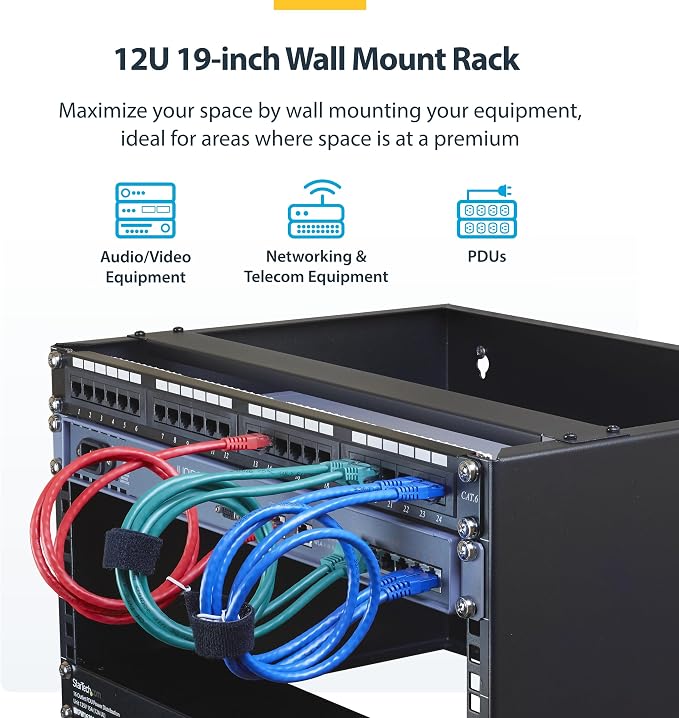 StarTech.com 12U Wall Mount Patch Panel Bracket