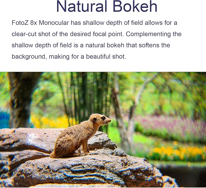 FotoZ 8X Monocular Telescope for iPhone & Android and Most Smartphone,
