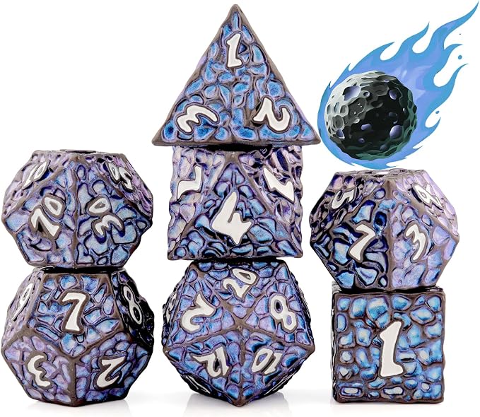 PJOY Metal D&D Dice Set for Dungeons and Dragons Dice