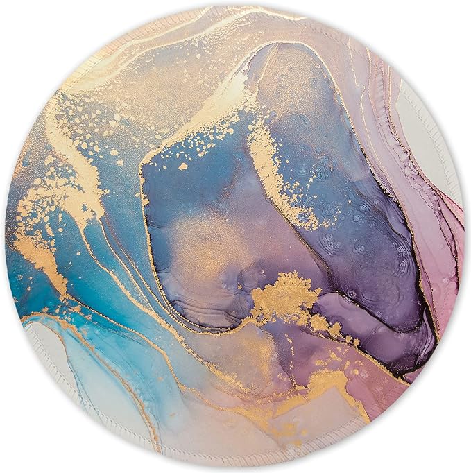 ITNRSIIET Round Mouse Pad with Stitched Edge Premium-Textured Waterproof