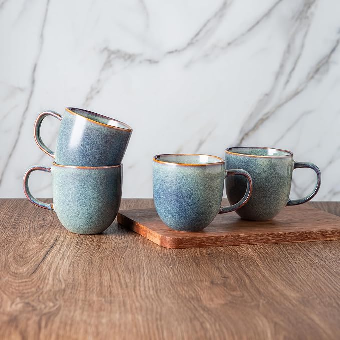 AmorArc 12oz Coffee Mugs, Ceramic Coffee Mugs set of 6