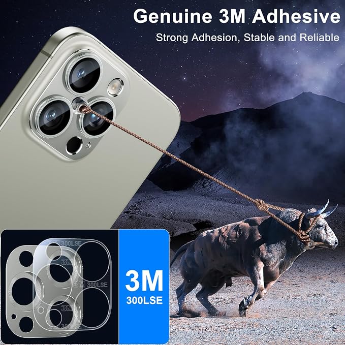 Esanik Upgrade 2 Pack for iPhone 16 Pro/iPhone 16 Pro Max Camera Lens Protector