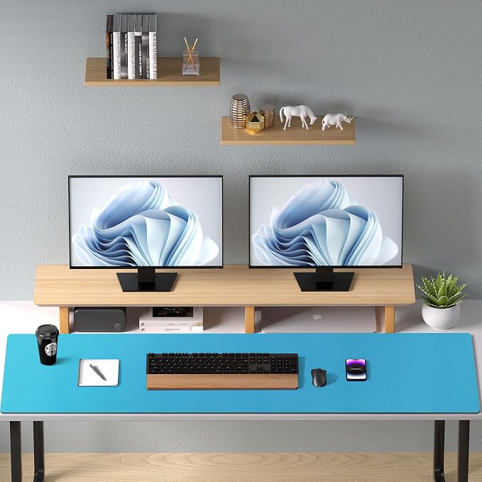 Aothia Leather Desk Pad Protector, Office Desk Mat, Large Mouse Pad, Non-Slip