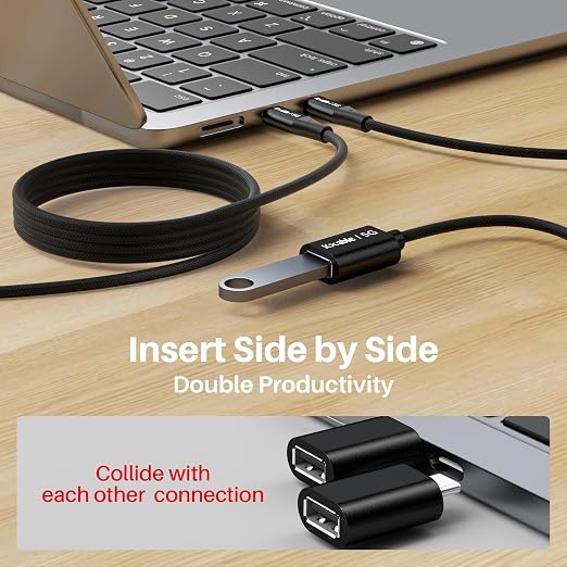 USB C to USB Female Cable 6FT, Type-C Male to USB A 3.1 Female OTG Cable