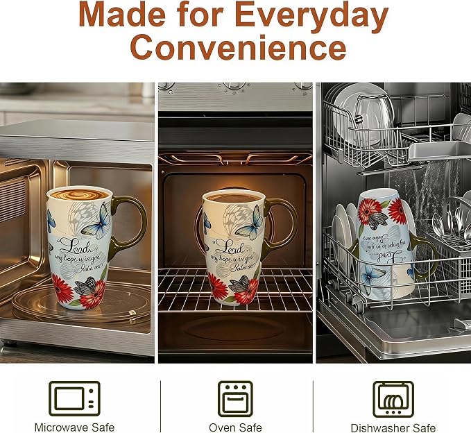 Topadorn 17oz Ceramic Travel Mug