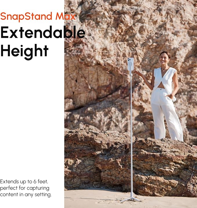 ShiftCam SnapStand Max – Magnetic Selfie Stick & Tripod – Compact, Foldable &
