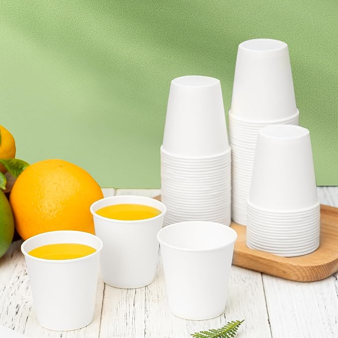 RACETOP 3 oz Bathroom Paper Cups, Disposable Paper Cups, Small Mouthwash Cups