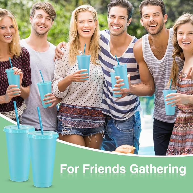 Amyhill 12 Pcs Reusable Plastic Cup