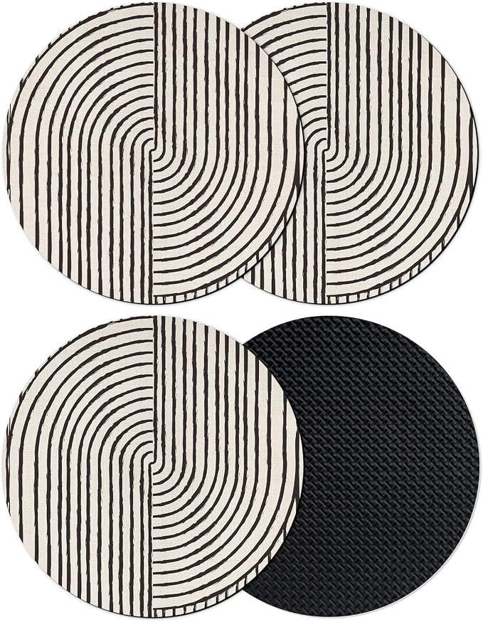 Abstract Geometric Coasters Set of 4, Absorbent Coasters