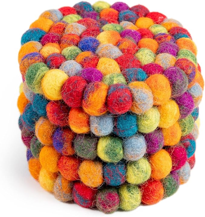 Round Felt Ball Coasters