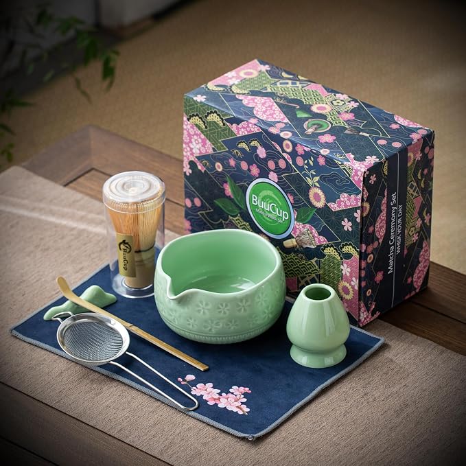 Buucup Matcha Whisk Set, Ceramic Matcha Kit