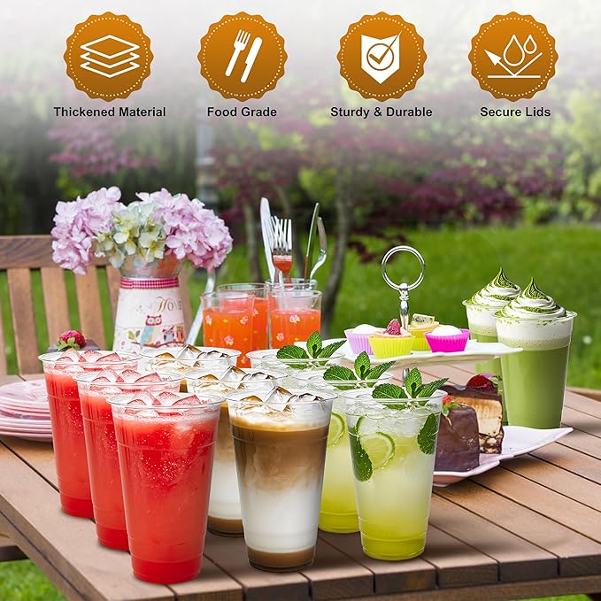 Charmount 24 oz Clear Plastic Cups
