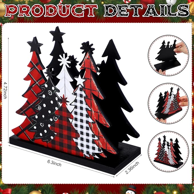 Buffalo Check Christmas Tree Napkin Holder