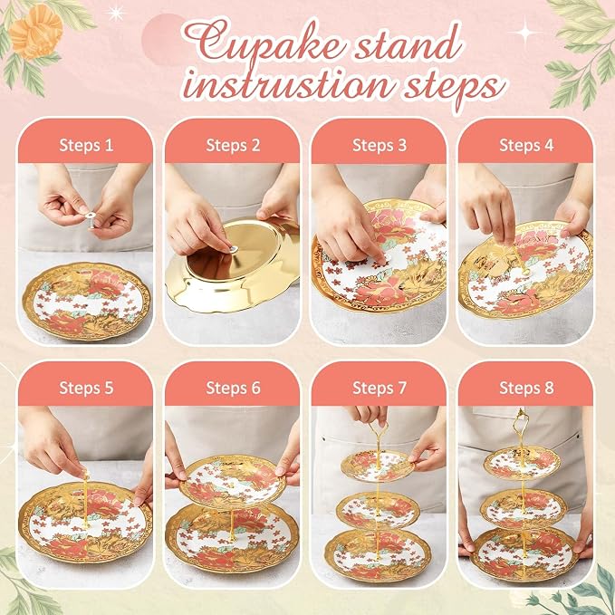 21 Pcs Porcelain Tea Set for Women Tea Party