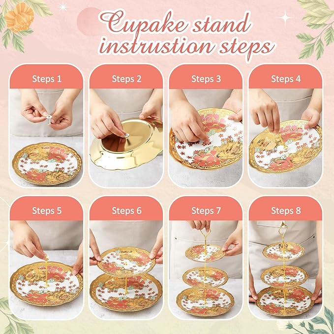 21 Pcs Porcelain Tea Set for Women Tea Party