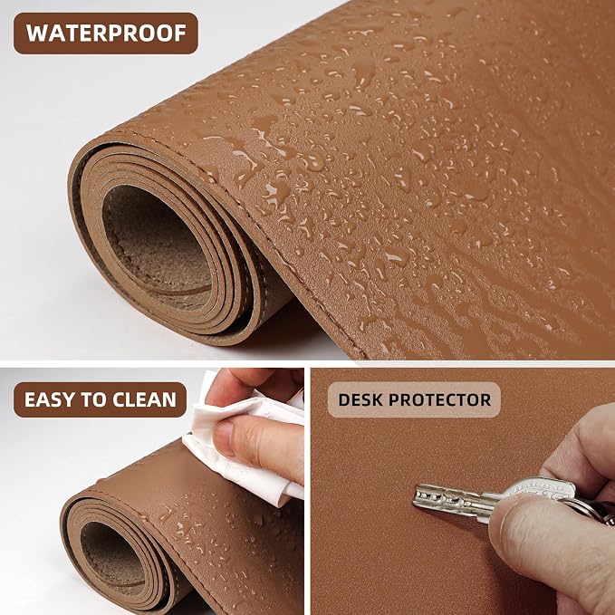 Leather Desk pad Protector, Large Desk mat