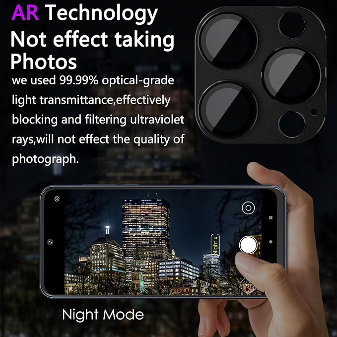 2 Pack Camera Lens Protector for iPhone 14 Pro/iPhone 14 Pro Max, AR Tempered