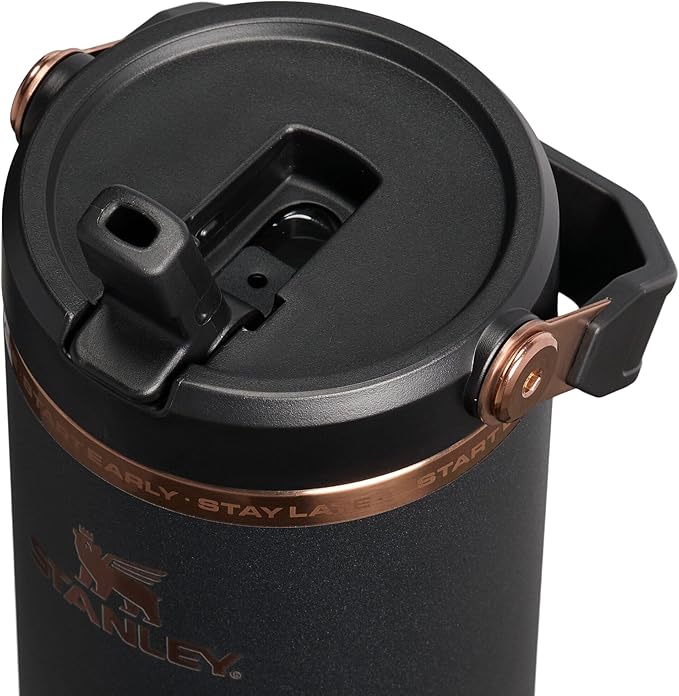 STANLEY IceFlow 2.0 Flip Straw Tumbler, 30 oz, Messi Goat Black | Easy Carry