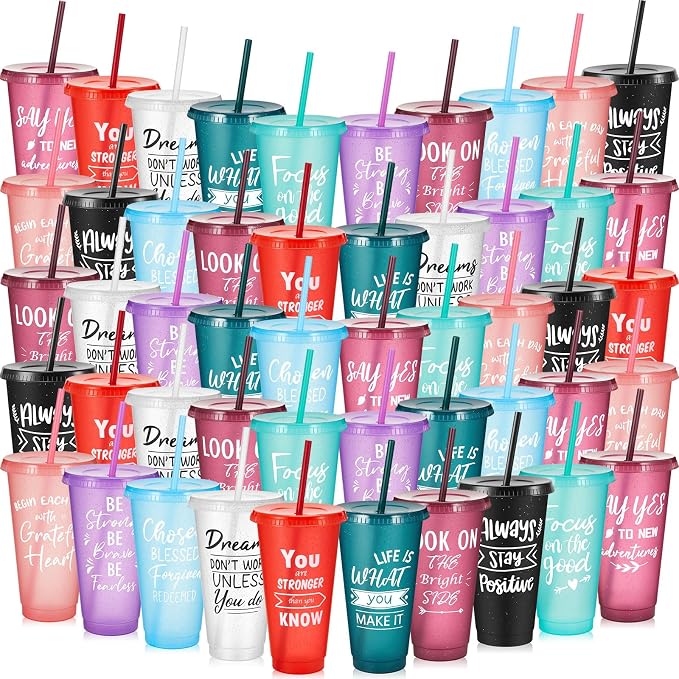 Uiifan 50 Pcs Inspirational Cups Bulk