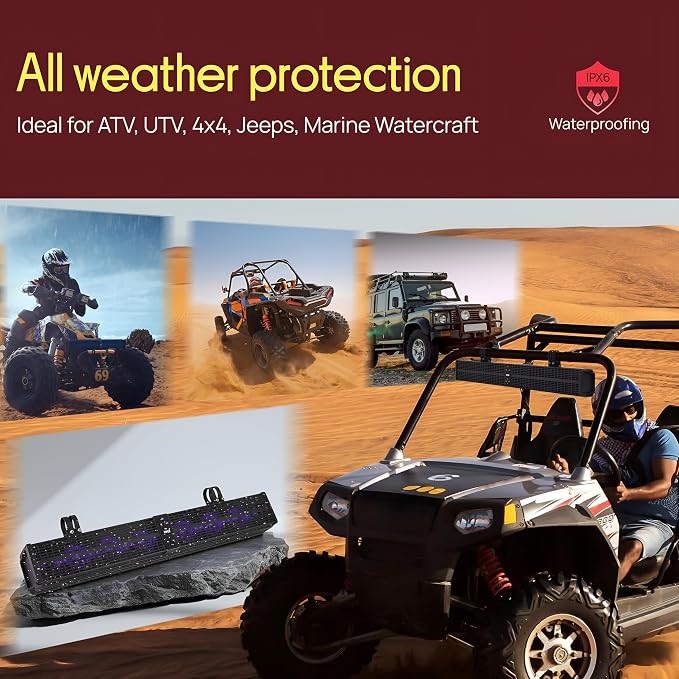 Pyle 32" Powered ATV/UTV Soundbar System, 200W Bluetooth Speakers