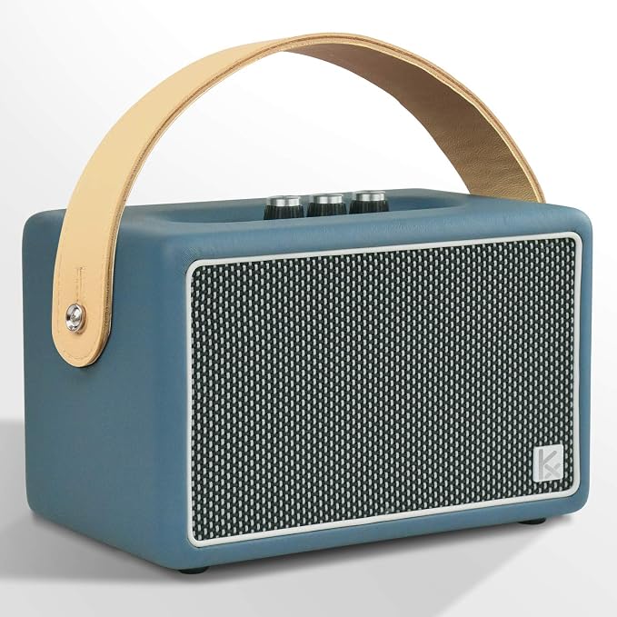 Vintage Bluetooth Speakers, KONEX 40W Leather Portable Wireless Speaker