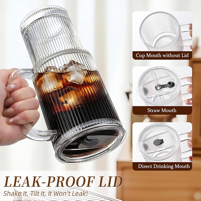 Iced Coffee Cups with Lids: Coffee Bar Accessories