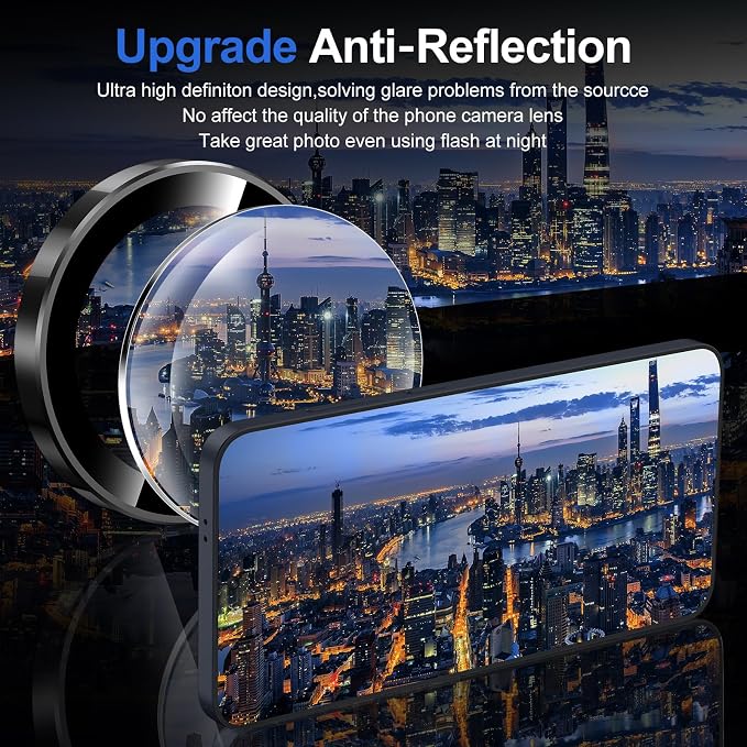 for Samsung Galaxy S25 Camera Lens Protector, Individual Metal Ring Tempered