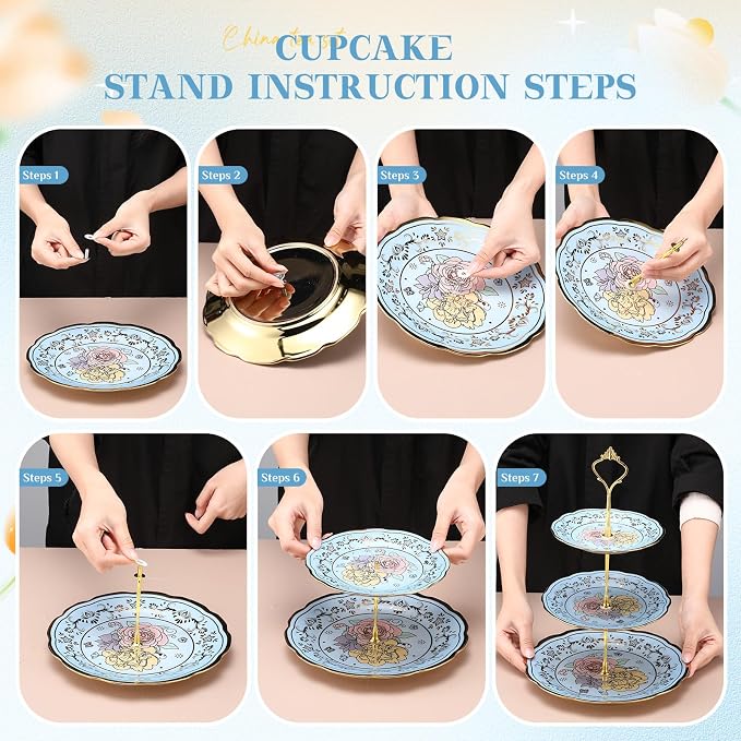21 Pcs Ceramic Teapot Set Vintage Porcelain Tea Cups