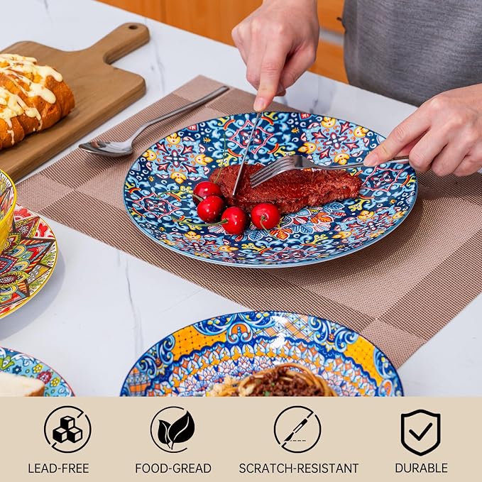 18 Pieces Dinnerware Sets, Porcelain Dishes Set