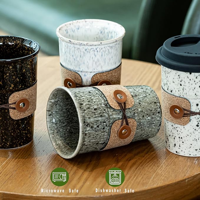 Large Ceramic Travel Coffee Mug