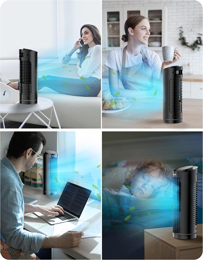 Grelife Tower Fan, Mechanical Controls, 3 Speed Settings, 90° Oscillation
