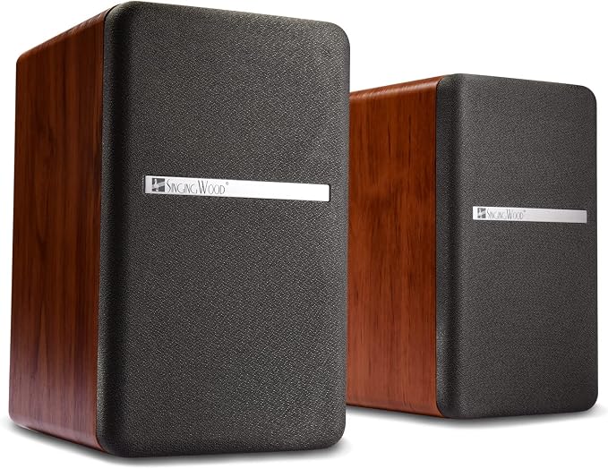SINGING WOOD BT25 Bluetooth Active Bookshelf Speakers for