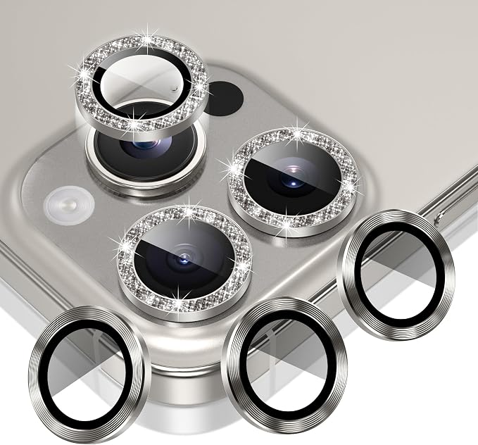 AGVEE 3+3 6 Pack for iPhone 16 Pro 6.3" / 16 Pro Max 6.9" Camera Lens Cover
