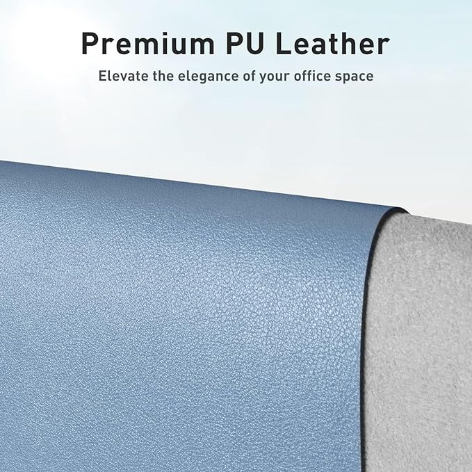Aothia Leather Desk Pad Protector, Large Mouse Pad, Office Desk Mat, Non-Slip