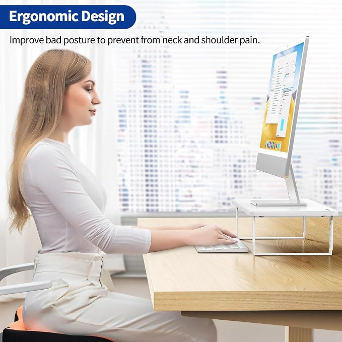 BESIGN MS01 Monitor Stand Riser, Height Adjustable Laptop Stand, Computer
