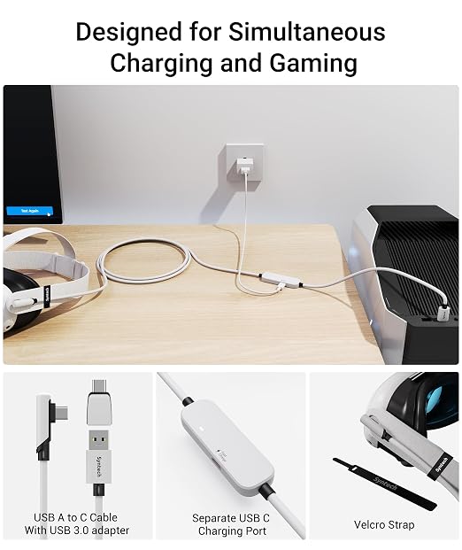 Syntech Link Cable with Charging 16FT Compatible with Oculus/Meta Quest 3S/3