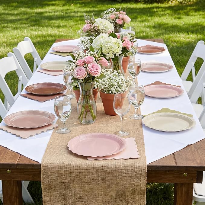 200pcs Boho Party Supplies Plates and Napkins Tableware Set Serve 25 Guests