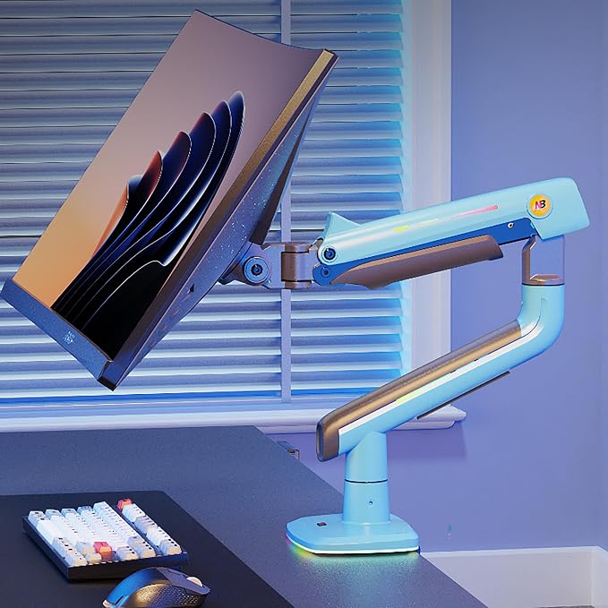 Gaming Monitor Arm for Flat/Ultrawide/Curved Monitors 32 to 60 inch, Heavy Duty