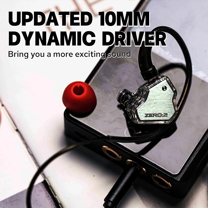 Linsoul 7Hz x Crinacle Zero:2 in Ear Monitor, Updated 10mm Dynamic Driver IEM