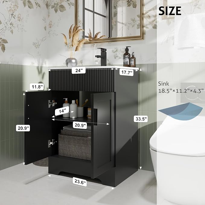 24" Bathroom Vanities Sink Combo