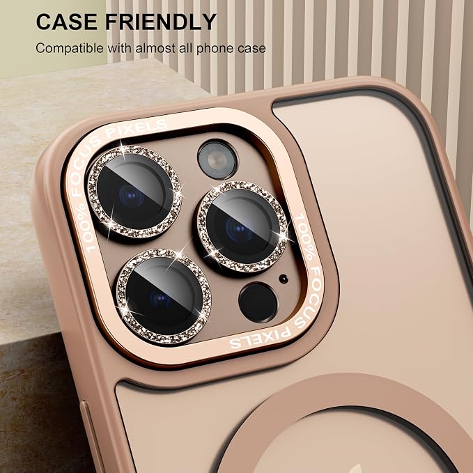 beuxece Compatible for iPhone 16 Pro/iPhone 16 Pro Max Camera Lens Protector