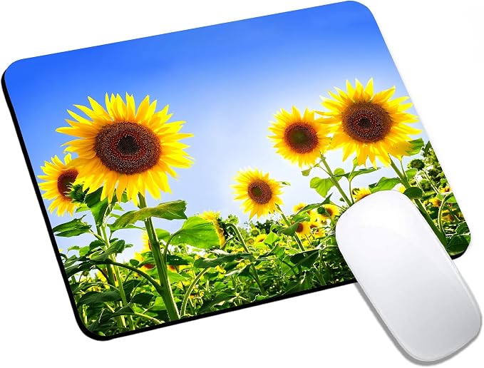 Mouse Pad, Cute Sunflower Plants Floral Mouse Pads