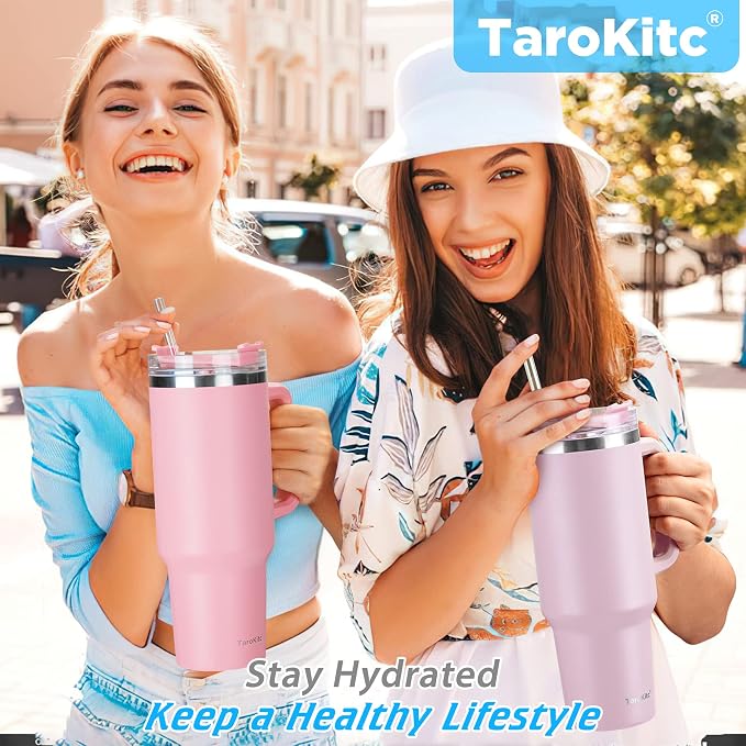 40 oz Tumbler with Handle | Stainless Steel Insulated Tumblers with Lids and