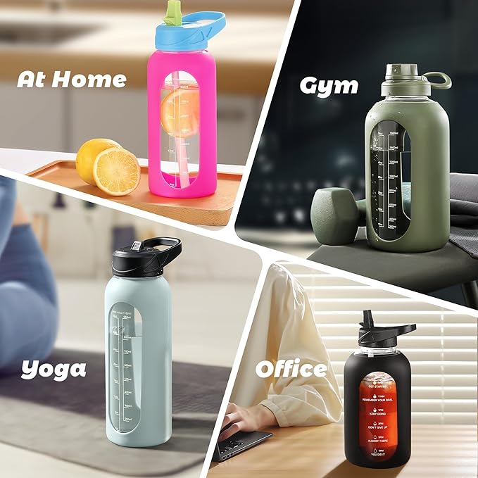 CIVAGO 24 oz Glass Water Bottle