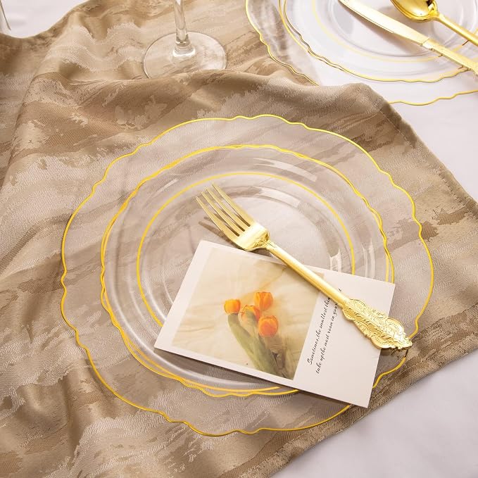 100pcs Clear Disposable Plastic Plates