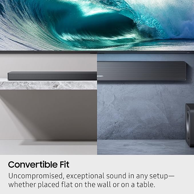 Samsung Q-Series Soundbar HW-QS700F 3.1.2 ch Subwoofer Convertible Fit