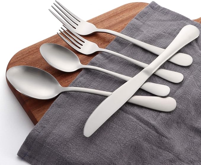 40 Piece Silverware Set, LIANYU Flatware Cutlery Set